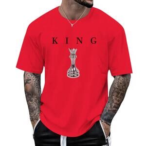 Kelxjia Mens King Chess Shirt Graphic Tees er ed T Shirts